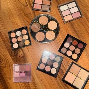 Ellen Tracy Highlighter & Contour Palette - Brown and Cream Shades